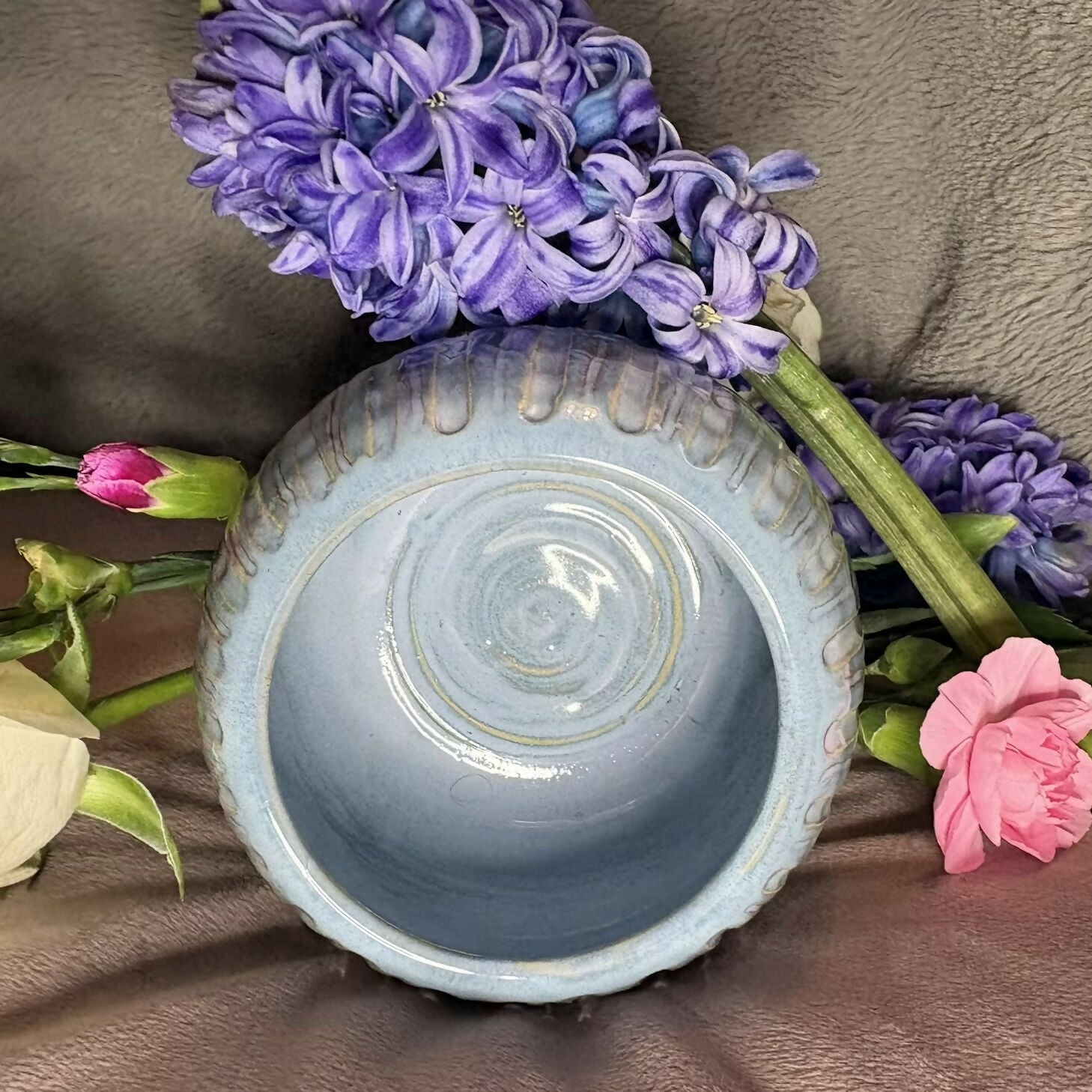 Blue Ridged Bowl