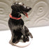 Ceramic Flat Coated Retriever Dog Sculpture