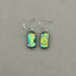 Rainbow Flower Dichroic Glass Necklace and Earrings Set - Sterling Silver, Handmade by Jade Tapson Glass.