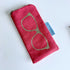 Glasses Case -Coral with Gold Glitter