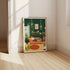 Plant Lover Art Print, Cosy Living Room Illustration (A3)