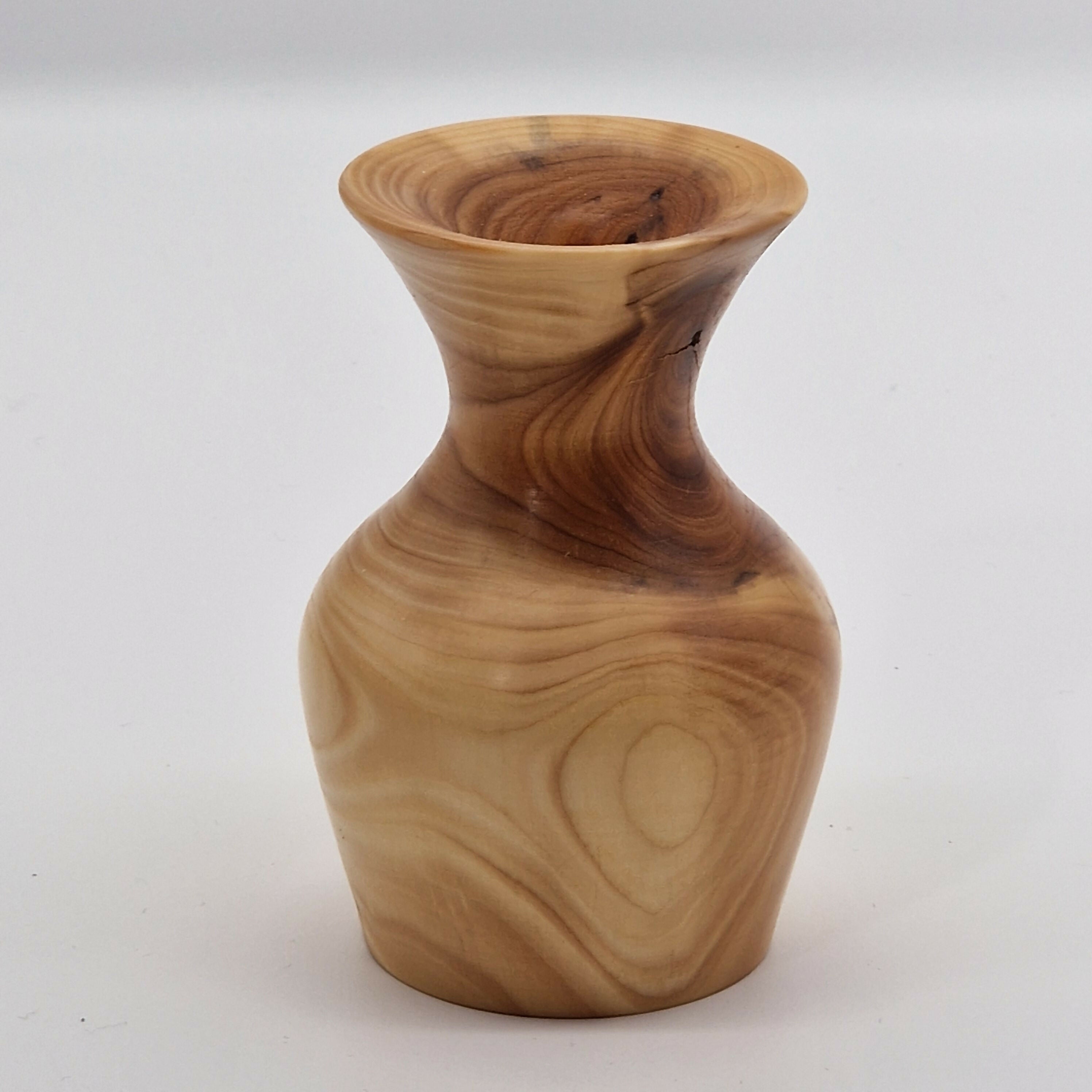 Hand Turned Bud Vase made from Yew Wood