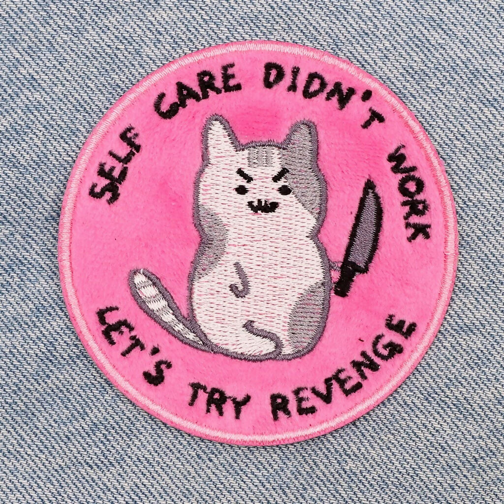 Revenge Kitty Plush Velvet Iron-On Patch