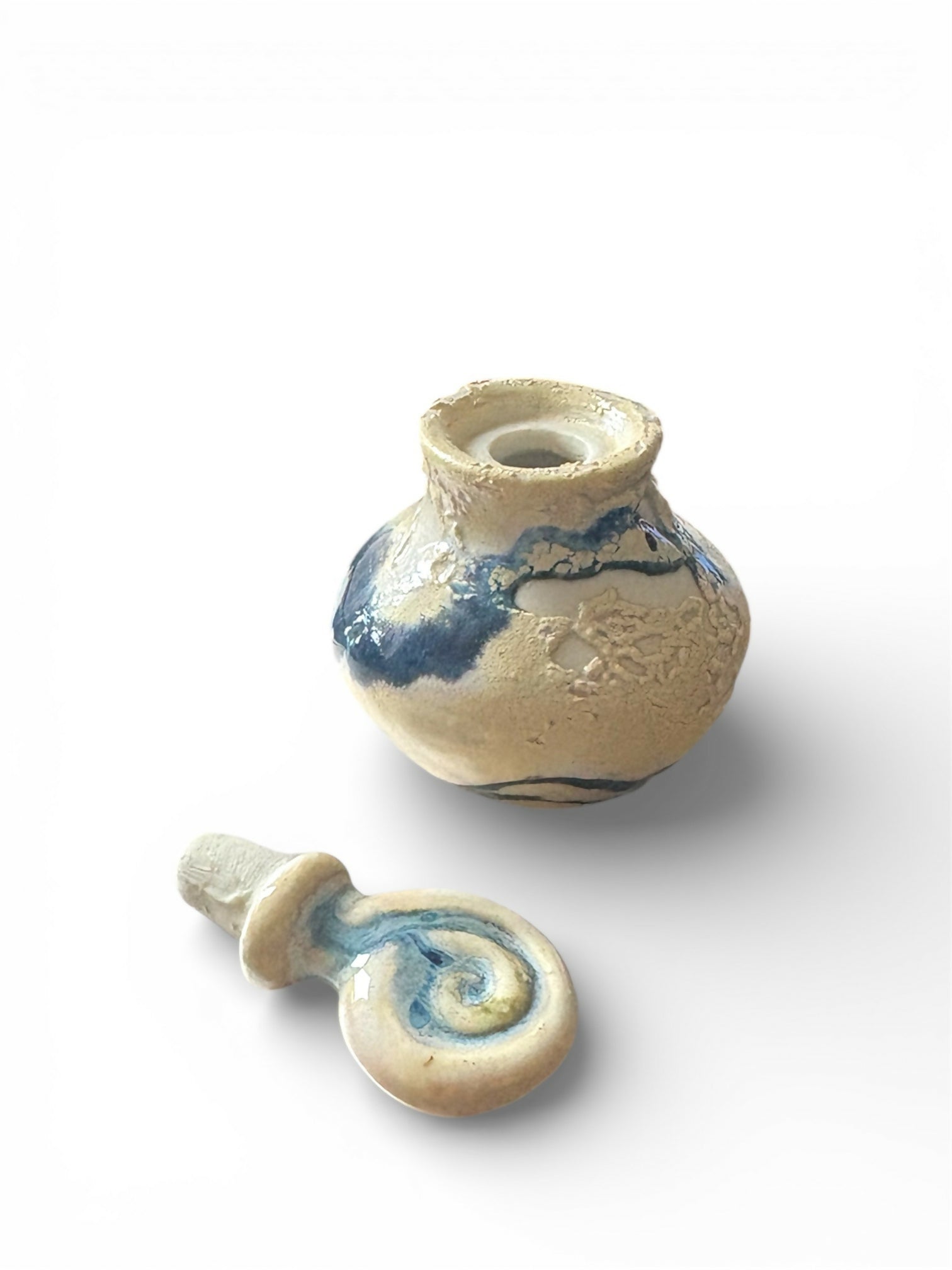 Mini Weathered Porcelain Bottle