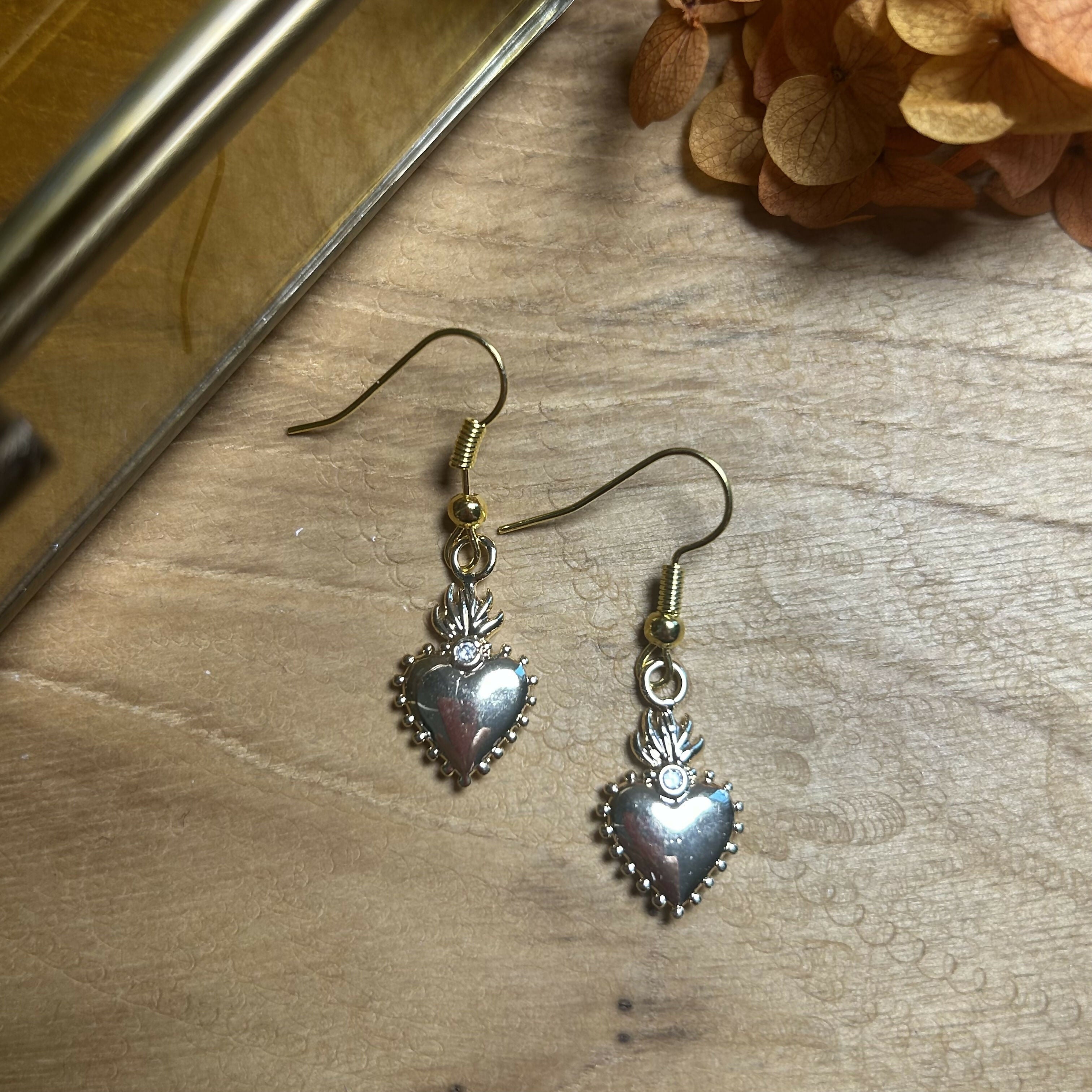 Lovely Sacred Heart Earrings