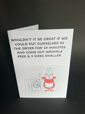 Wrinkle Free & Smaller - Cheeky Card