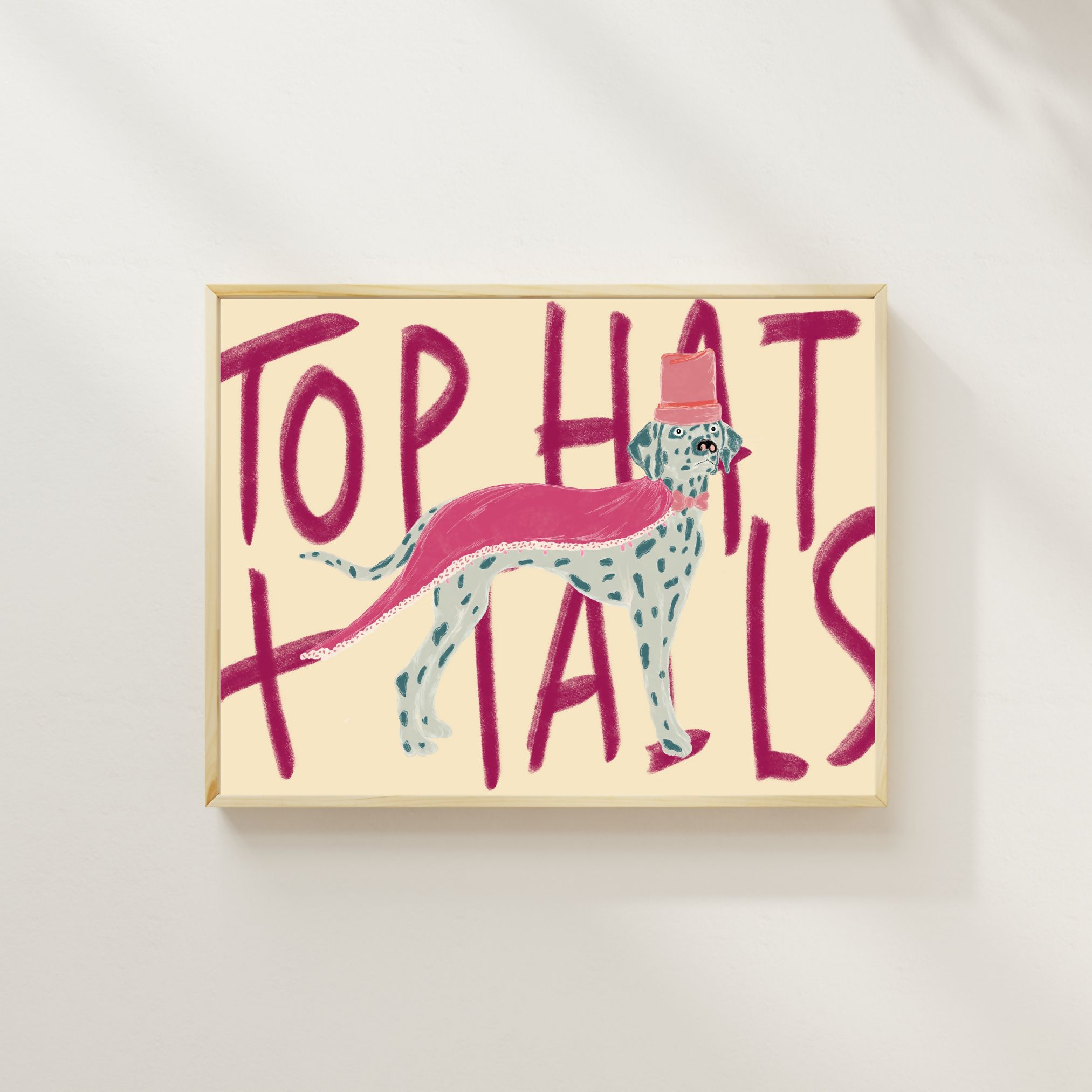 Top Hat & Tails A4 Hand Illustrated Poster
