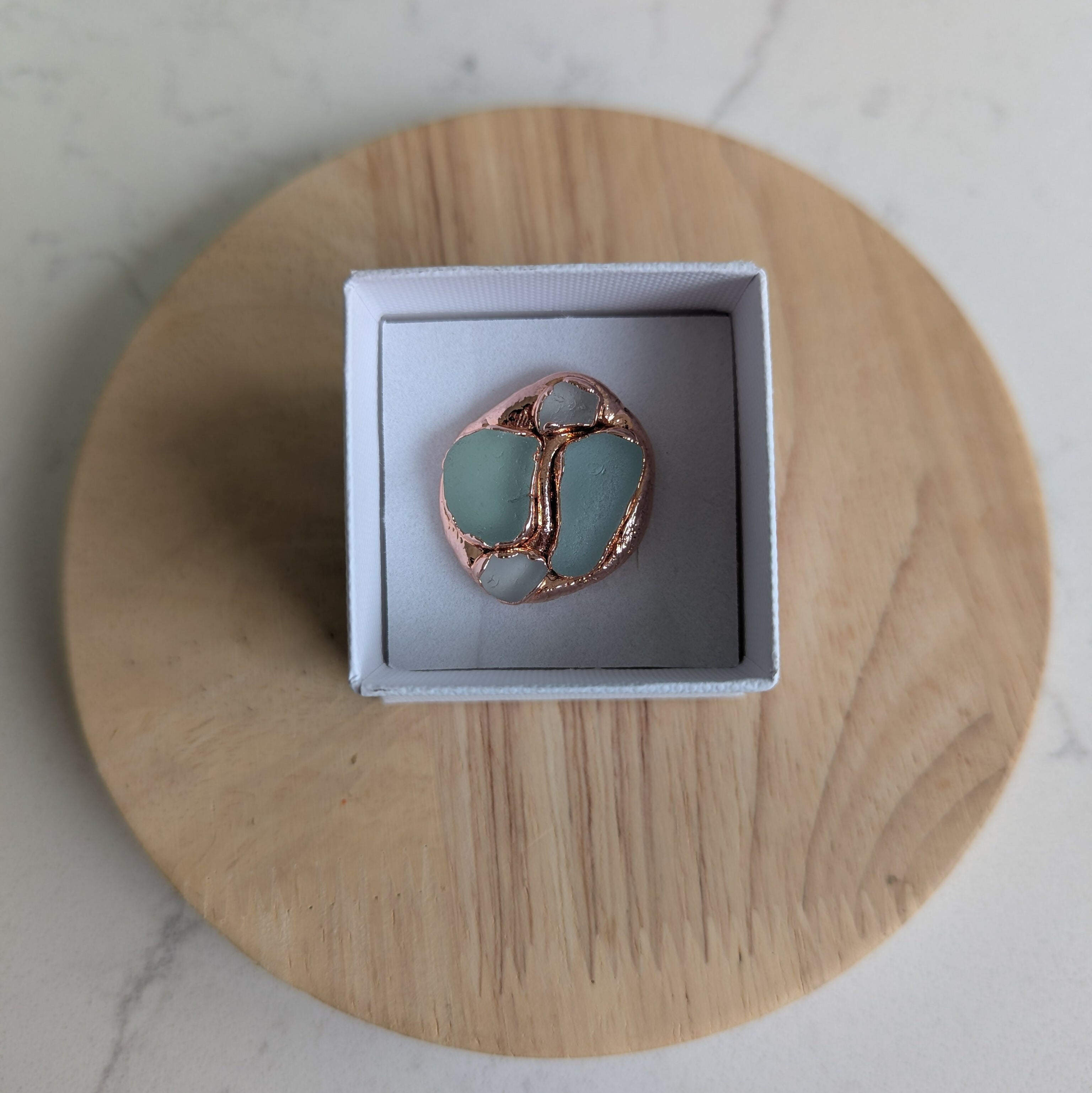 Seaglass Magnetic Brooch