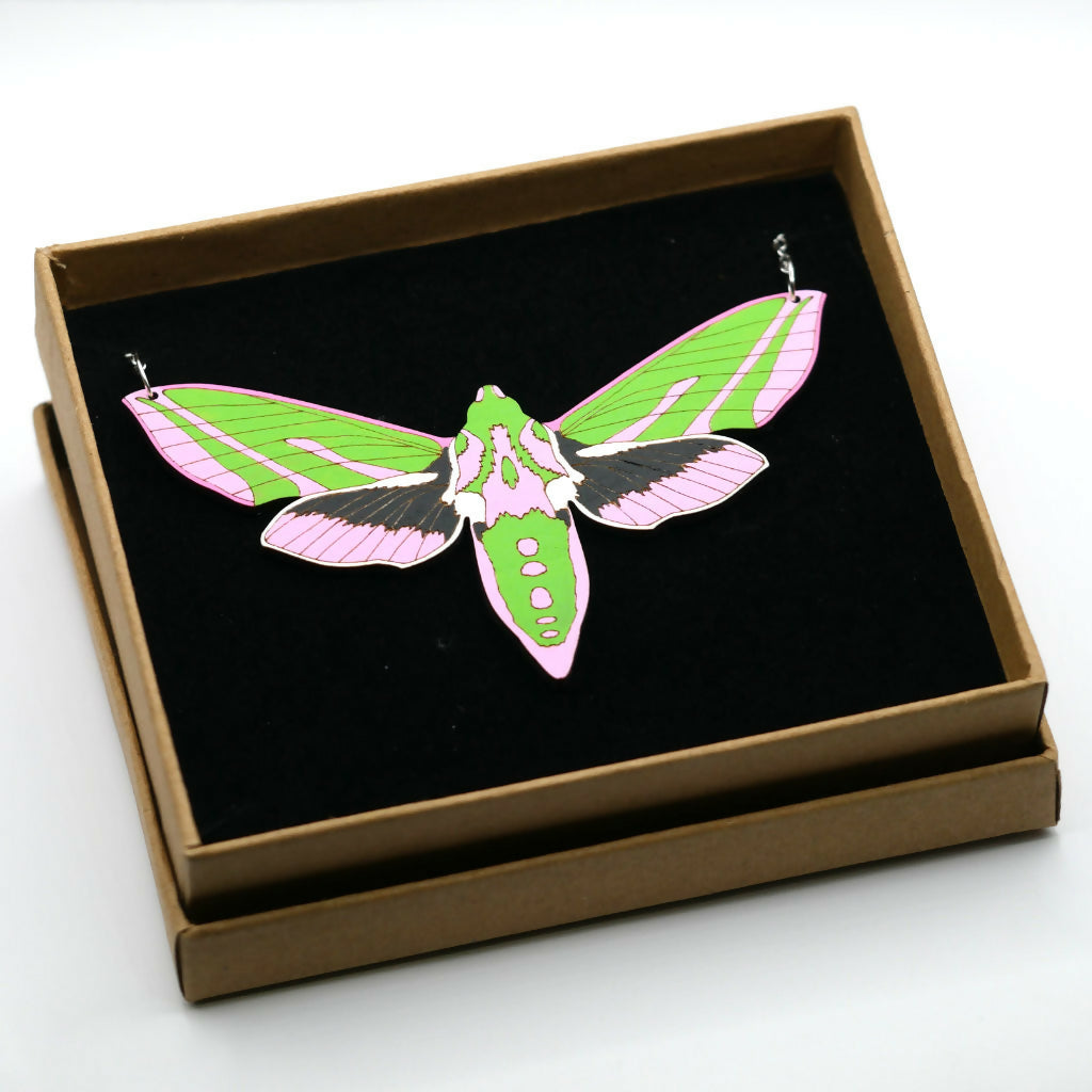Elephant Hawk Moth Necklace