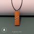 Diagonal Harmony – Natural Wood Pendant Necklace