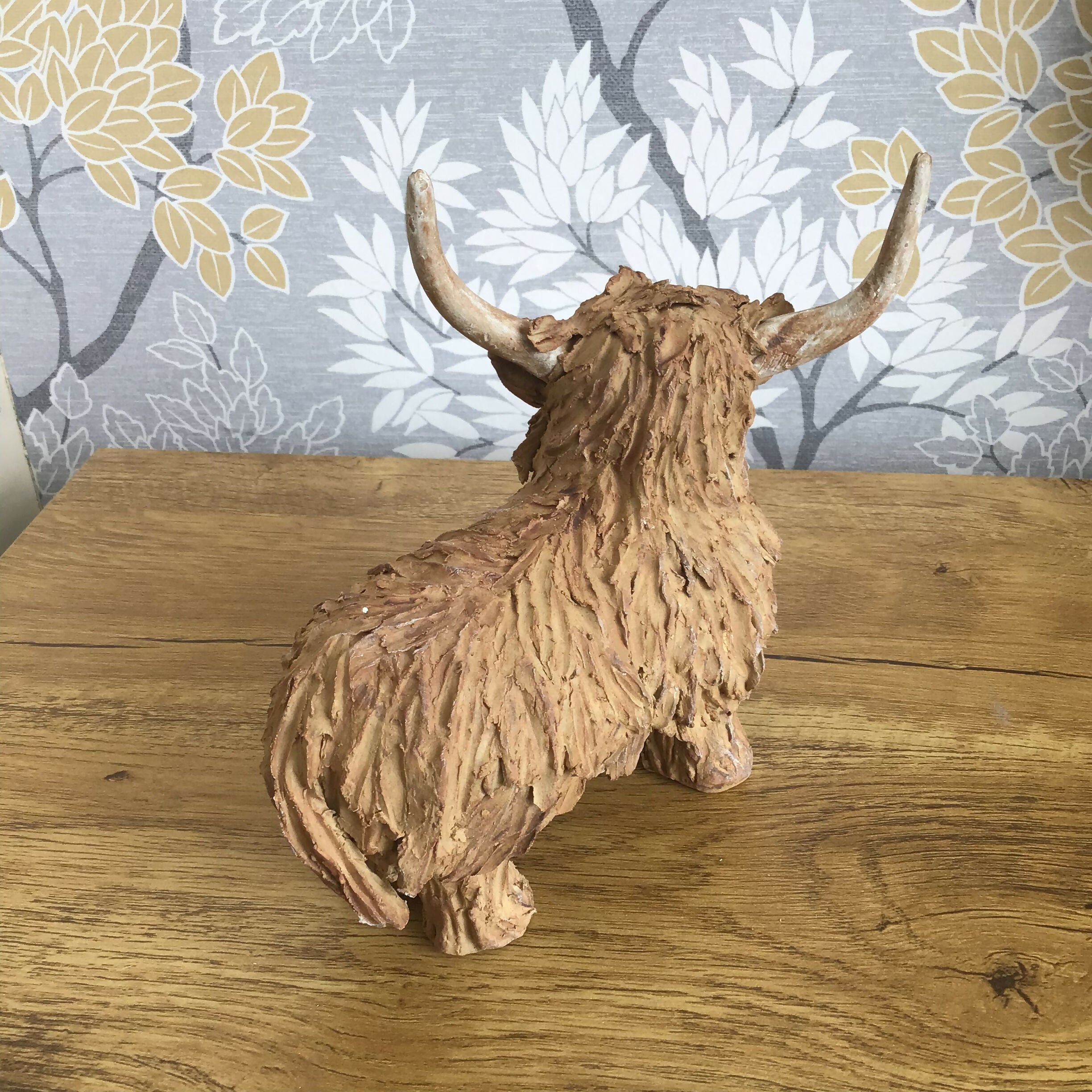 Highland cow sculpture