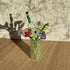 Beaded Floral Bouquet Craft Kit with Mini Glass Vase – DIY Glass Bead Flower Making Set