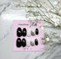 Reusable Sparkly Black Web And Ghost Handmade Press On Nails