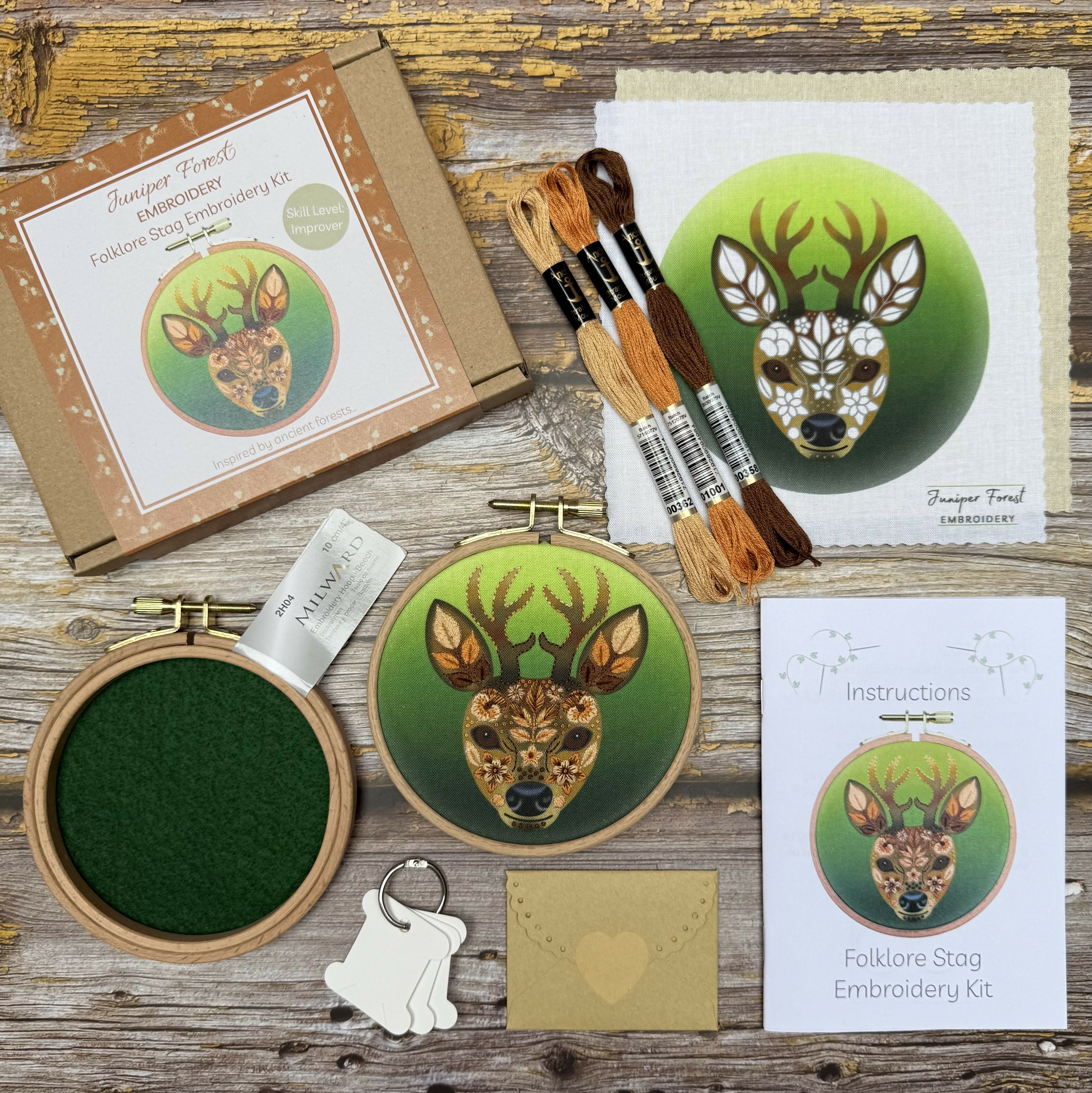 Folklore Stag Embroidery Kit