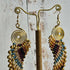 Macrame Angel Wing Earrings: Boho Gold Wire Wrapped Brass Earrings