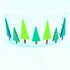 Fused Glass Curve With Christmas Trees