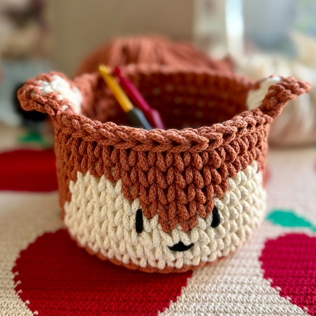 Crochet Fox Basket