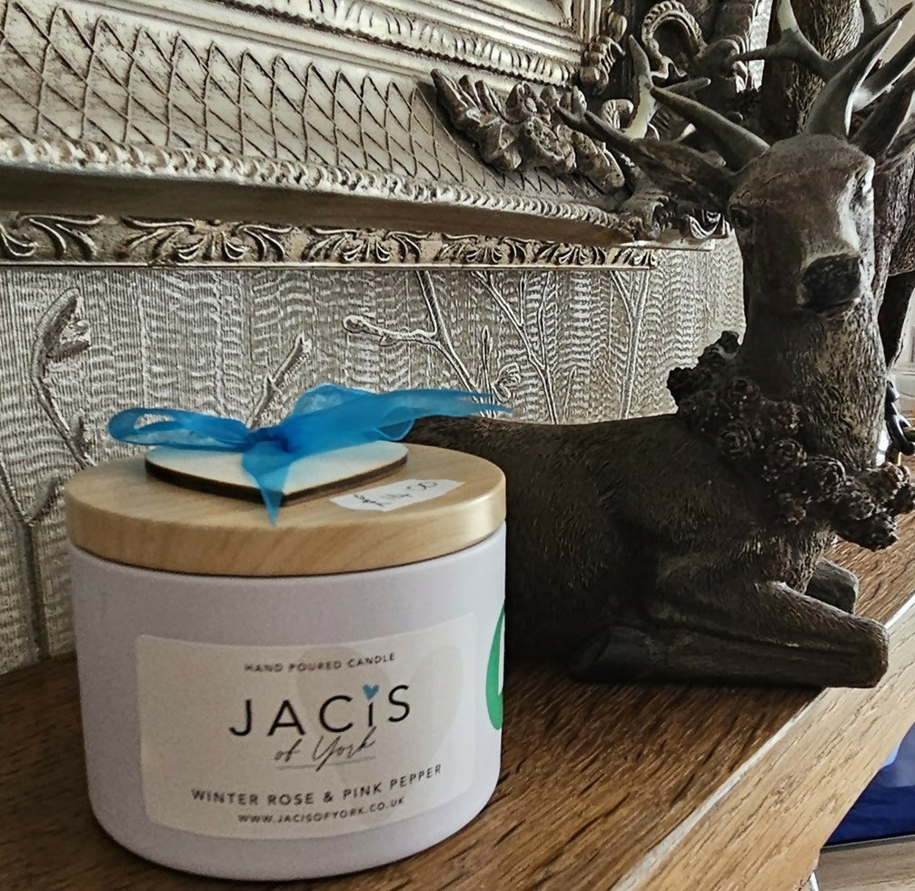 Jacis of York Winter Rose and Pink Pepper scented candle