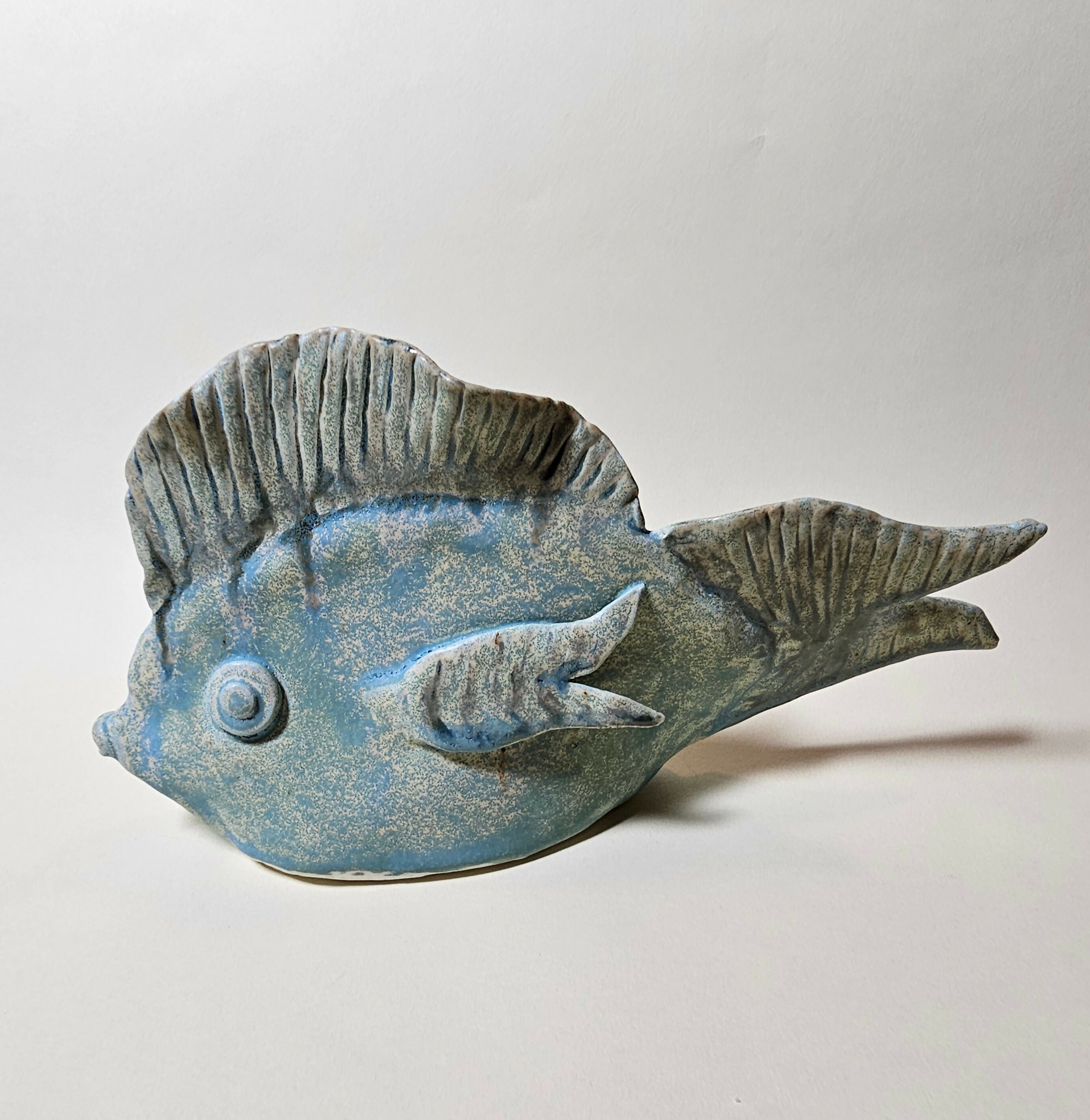 Pale Green Fish Sculpture