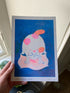 Morning Cat Riso Print