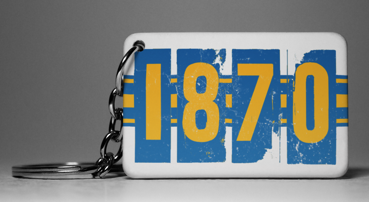 Leeds Rhinos Keyring 1870 Design