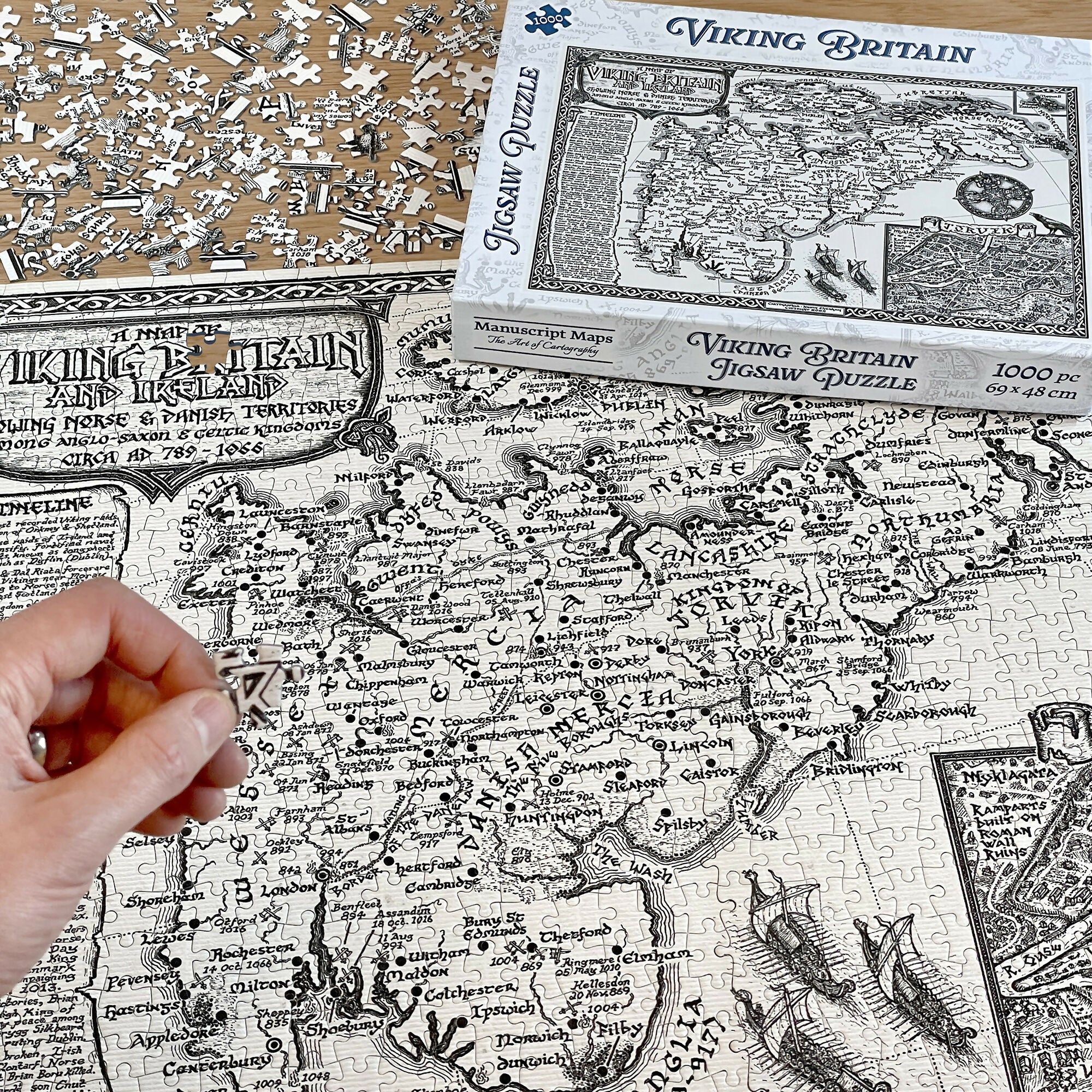 Viking Britain Map Jigsaw Puzzle 1000 Pieces