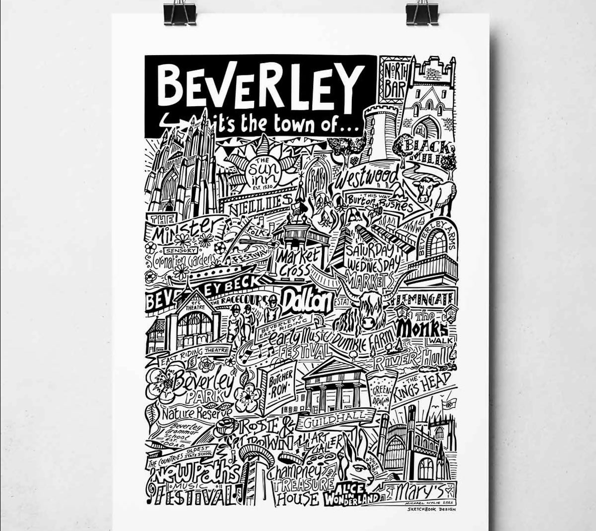 Beverley Landmarks A4 Print