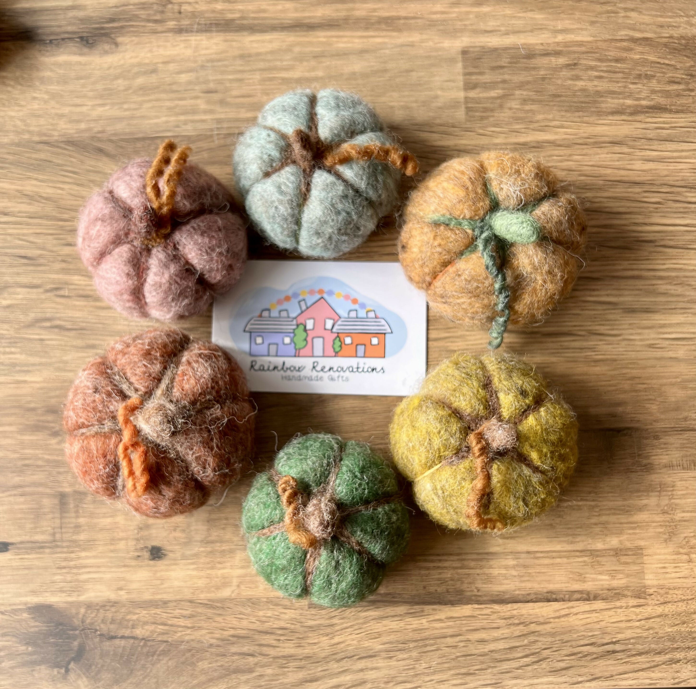 Medium Felted Pumpkin Decor