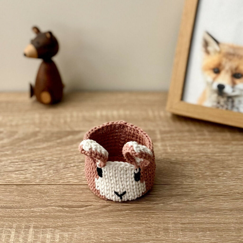 Crochet Petite Rabbit Basket