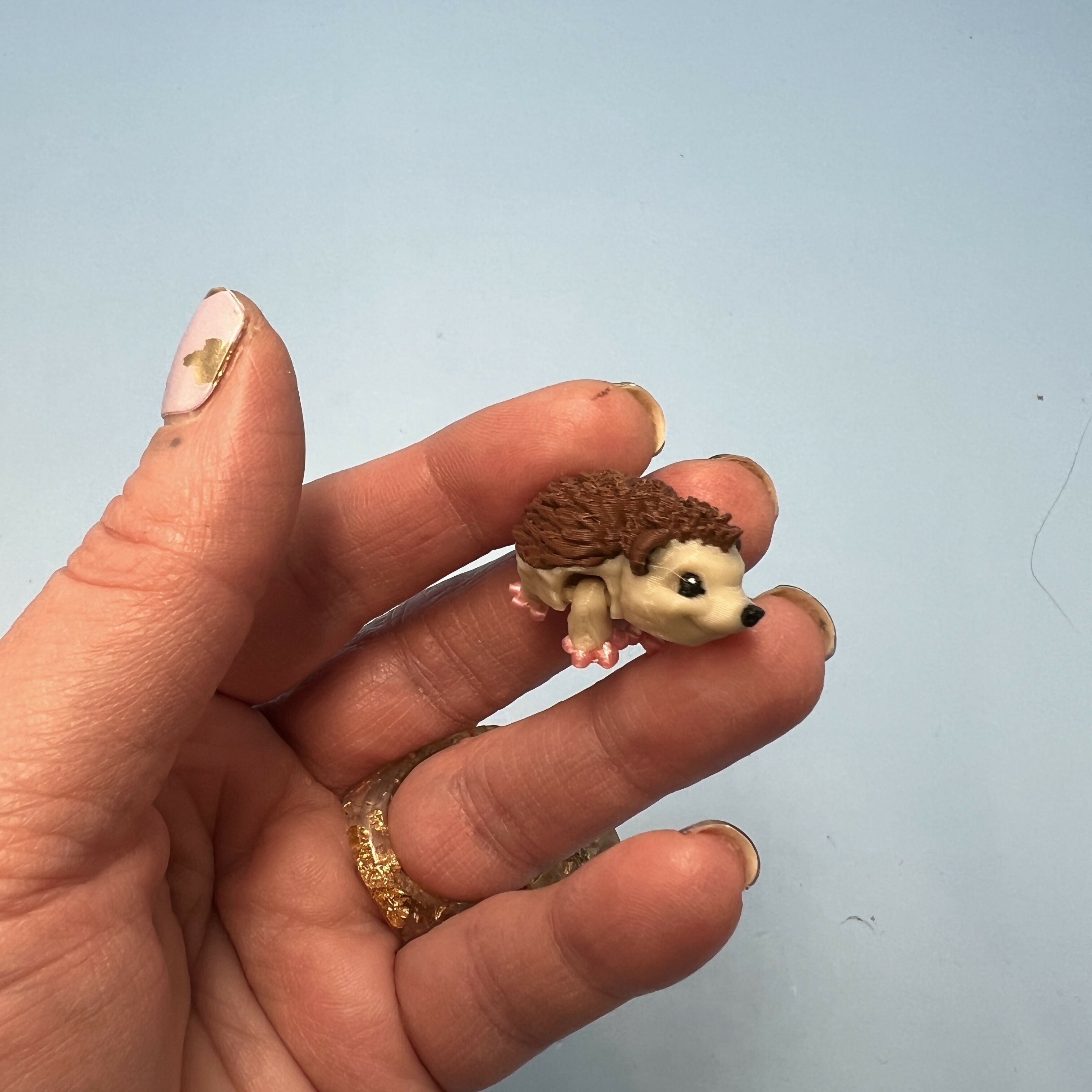 3D Printed Micro Miniatures: Articulated Sensory Fidget Animal friends Manatee, Skunk, Hedgehog, Spider, Capybara, Crab, Sloths 3-5cm