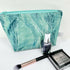 Teal Tropical Leaves Small Make Up Bag