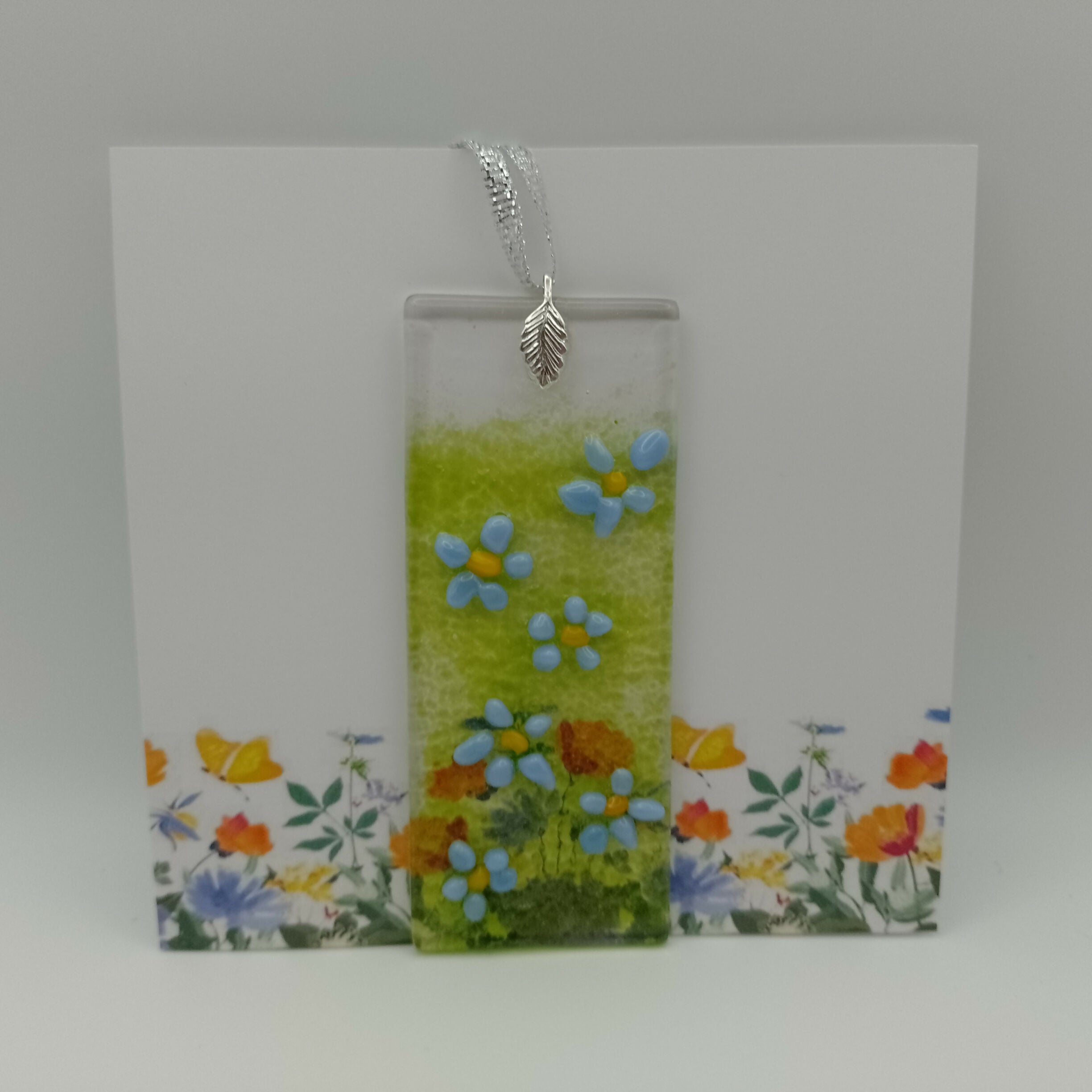 Fused Glass Flower Card