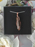 Tiger's Eye Wire Wrapped Crystal Point Necklace on Sterling Silver Chain