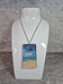 Unique Hand Crafted Cyan, Blue Ivory and Sand Coloured Rectangle Pendant