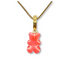 Sugar Coated Gummy Bear Pendant in Strawberry