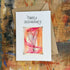 Abstract Sparkle Heart Anniversary Card in Pink