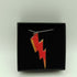 Scarlet Red and Yellow Enamel Lightning Bolt Pendant