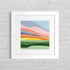 Sunset Over the Winter Fields - Mounted Print