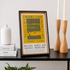 Leeds Utd Art Print RIOT LYRICS Design in Yellow