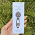 Silver Hand Embroidered Floral Bookmark