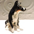 Ceramic Tricolour Border Collie Dog Sculpture