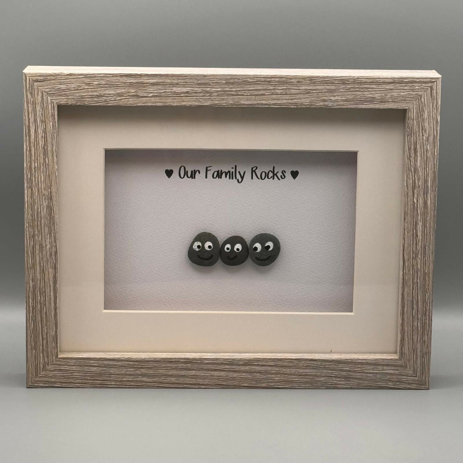 Our Family Rocks with Pebble Faces - Small