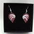 Purple and White Enamel Earrings