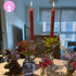Red Candle Sticks with Floral Design