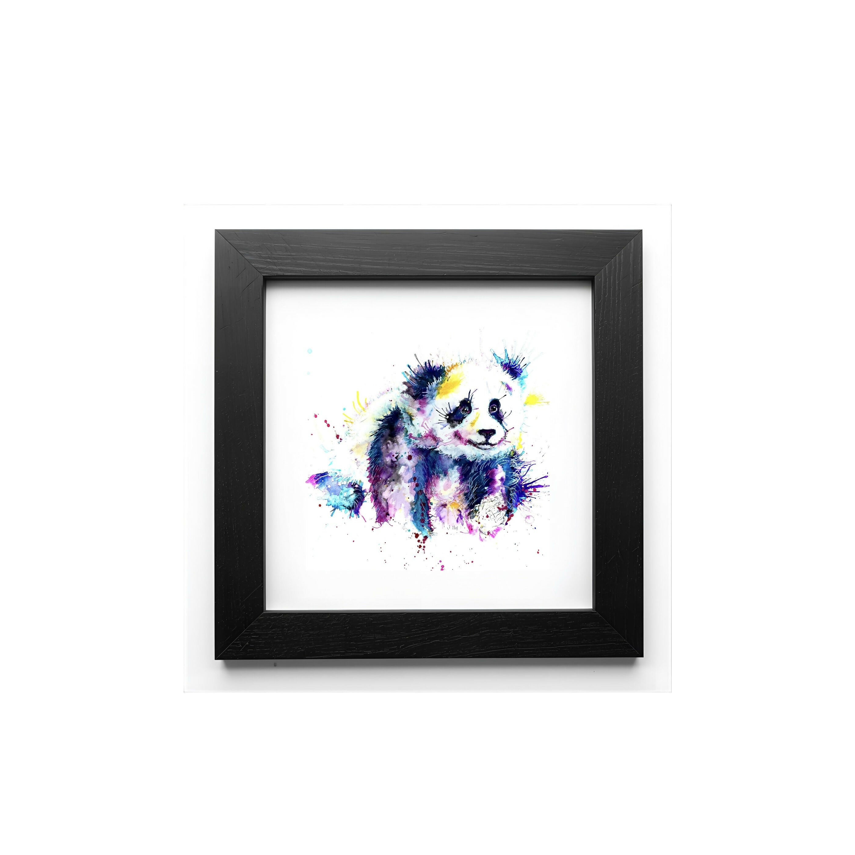 FINE ART PRINT OF PURPLE PANDA, PART OF THE 'LITTLE MINI TREASURE' ART COLLECTION