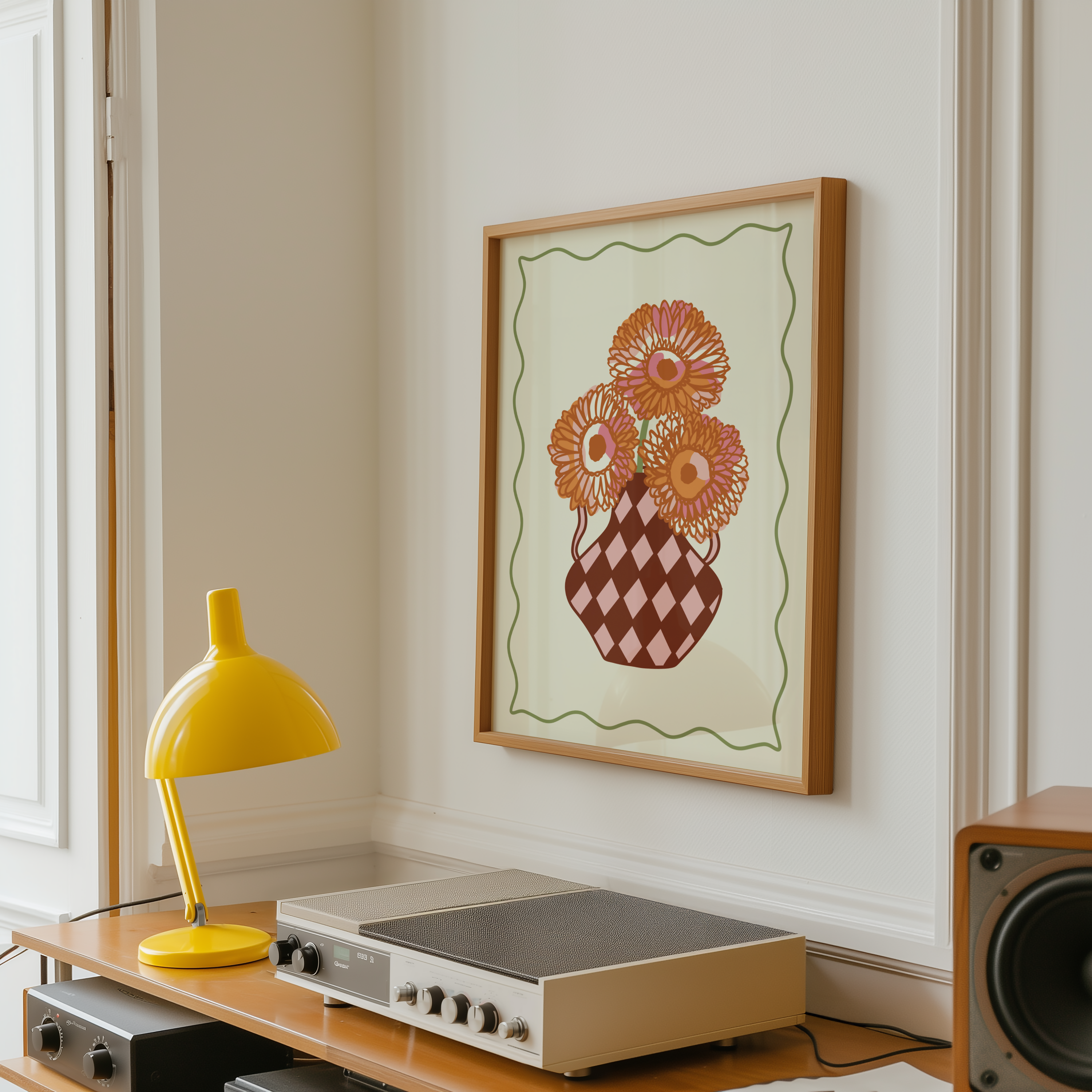 Gerbera Flower Vase Print
