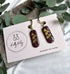 Burgundy Flower Huggie Hoops Polymer Clay Earrings