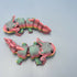 3D Printed SMALL: Articulated Sensory Fidget Animals friend Axolotl (Pastel Rainbow/Pink Gills 11cm