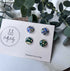 Polymer Clay Stud Pack - Colour Pattern and Green Gold
