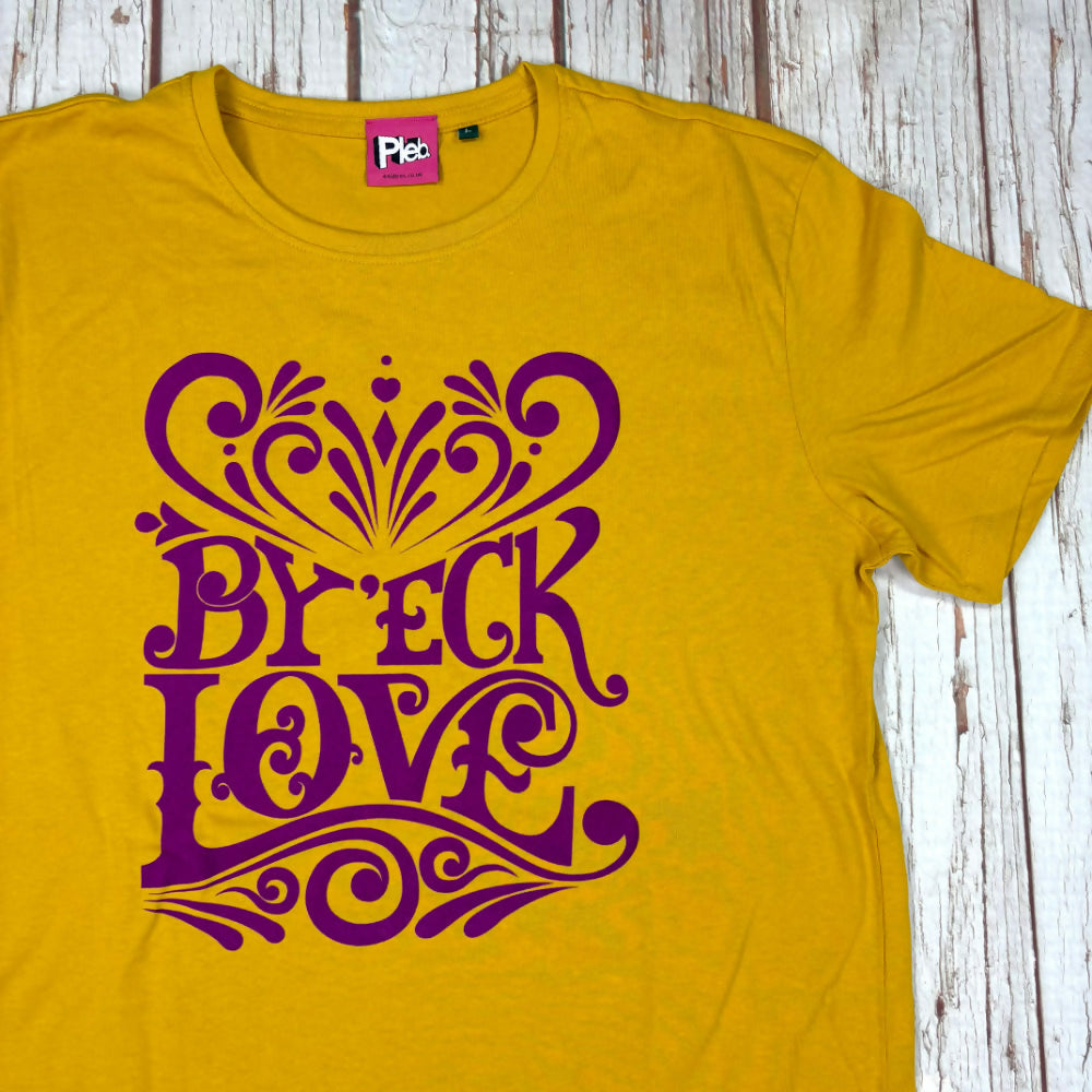 By 'Eck Love Mustard Organic Cotton Unisex T-Shirt